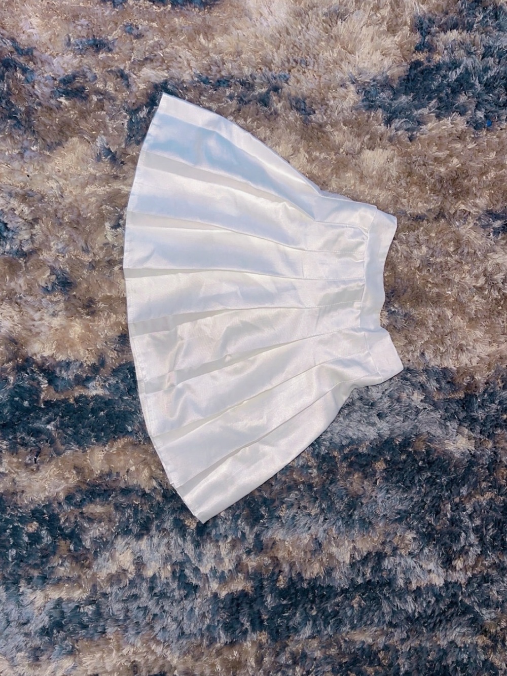 White Pleated Mini Skirt